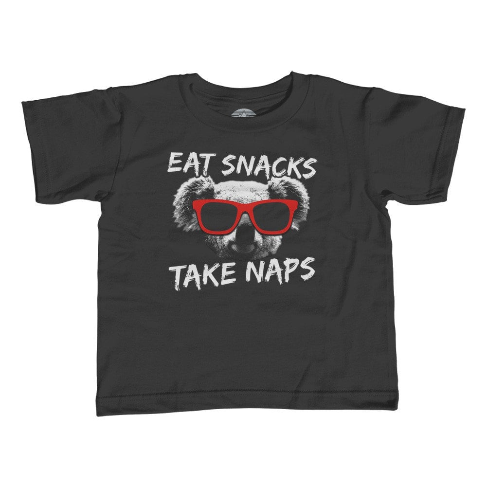 Boy's Eat Snacks Take Naps Koala T-Shirt