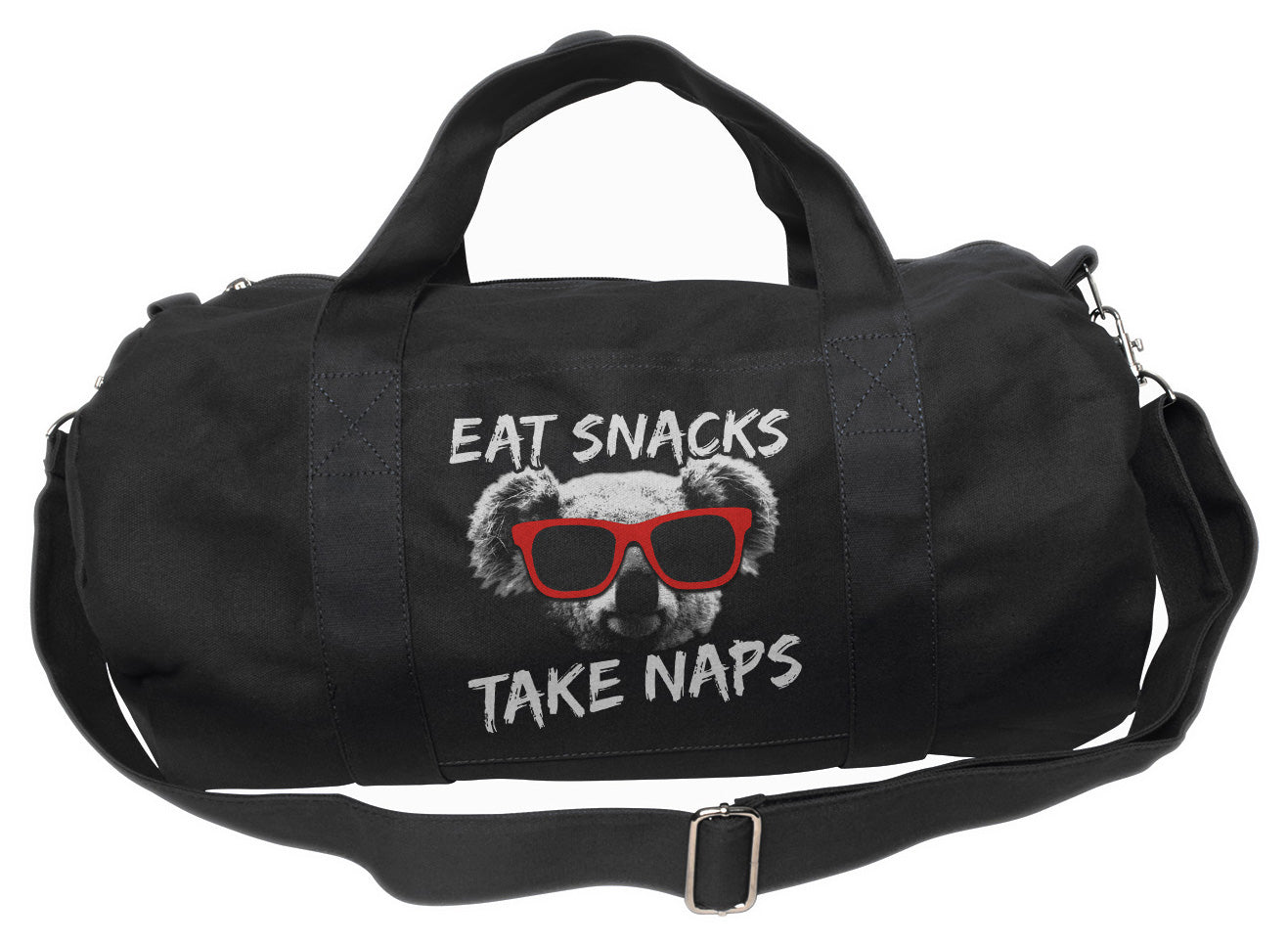 Eat Snacks Take Naps Koala Duffel Bag
