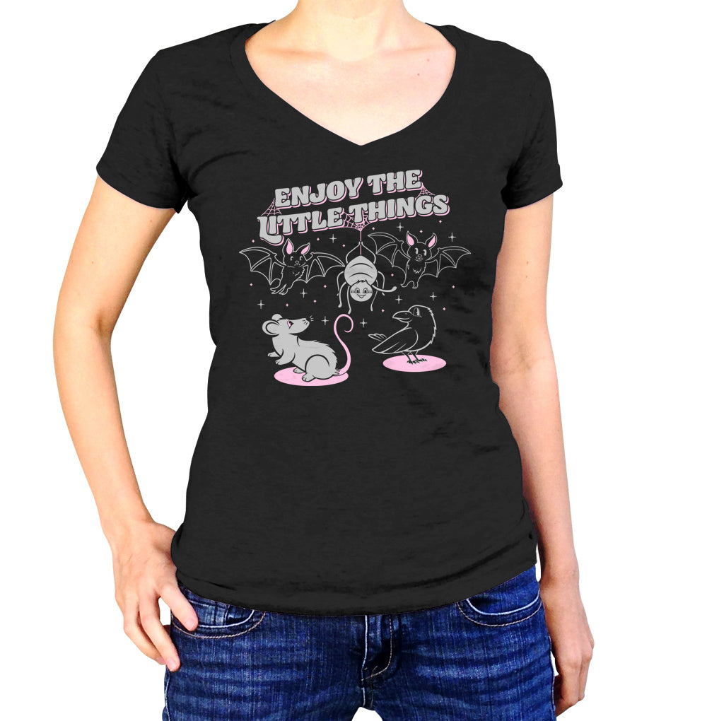 Women's Enjoy The Little Things Vneck T-Shirt