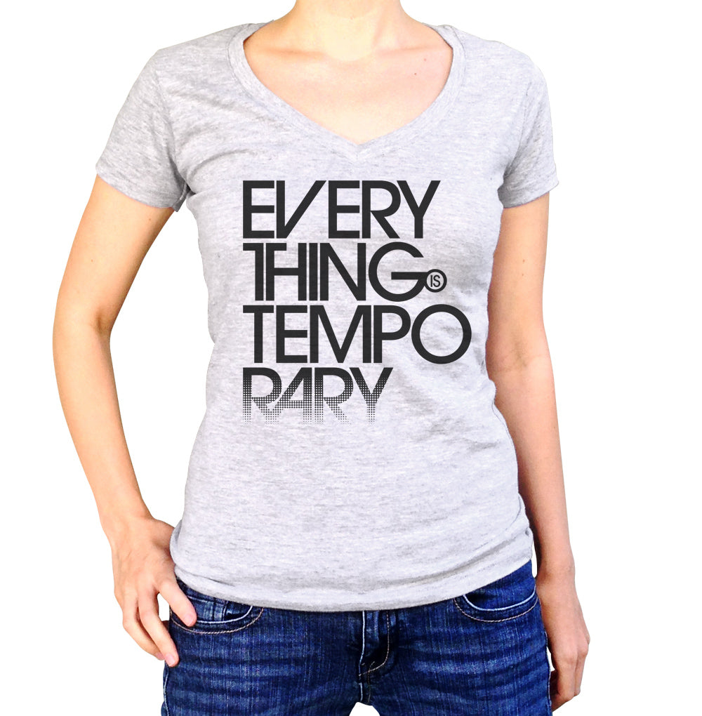 Women's Everything is Temporary Vneck T-Shirt