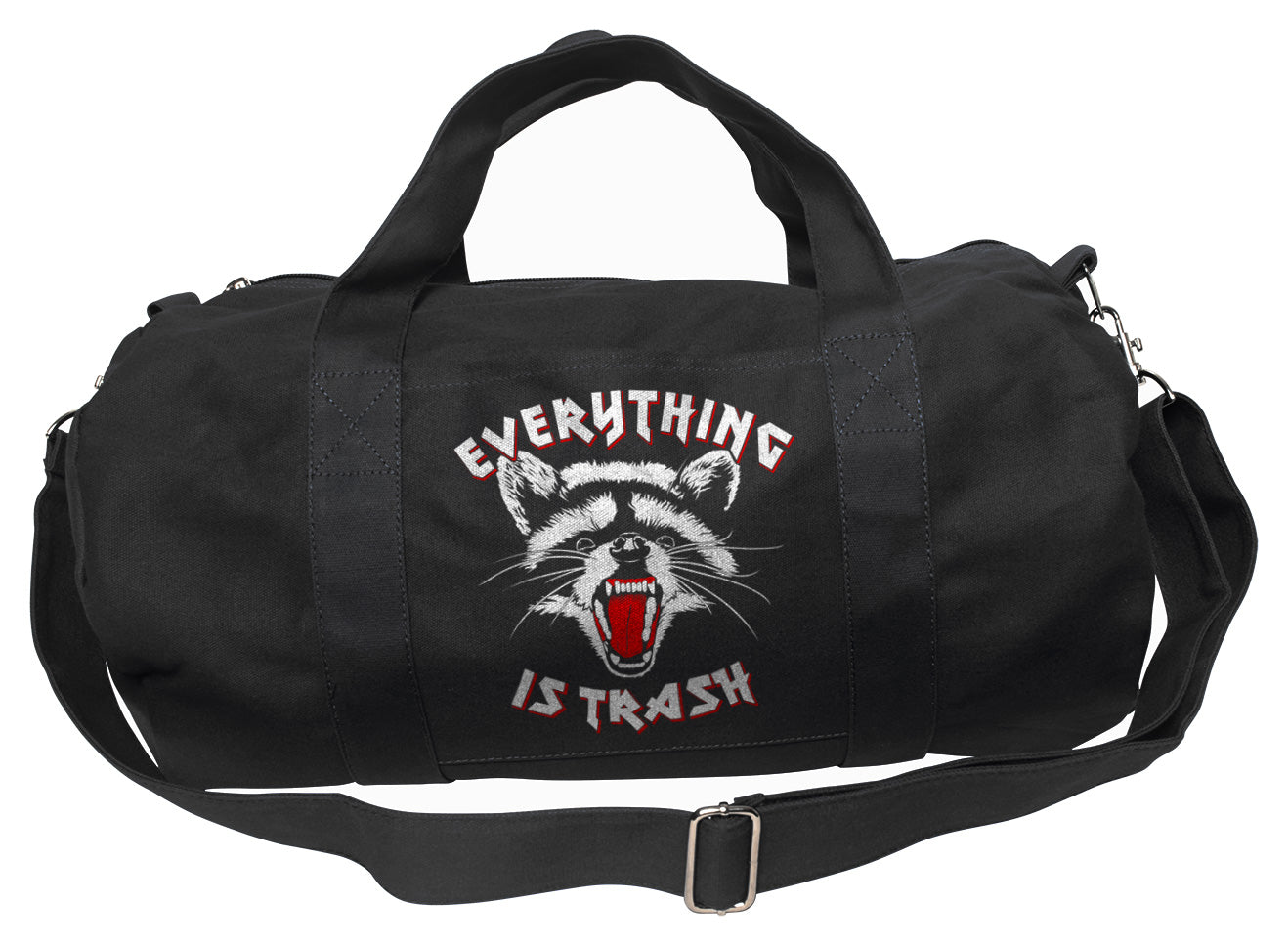 Everything is Trash Raccoon Duffel Bag