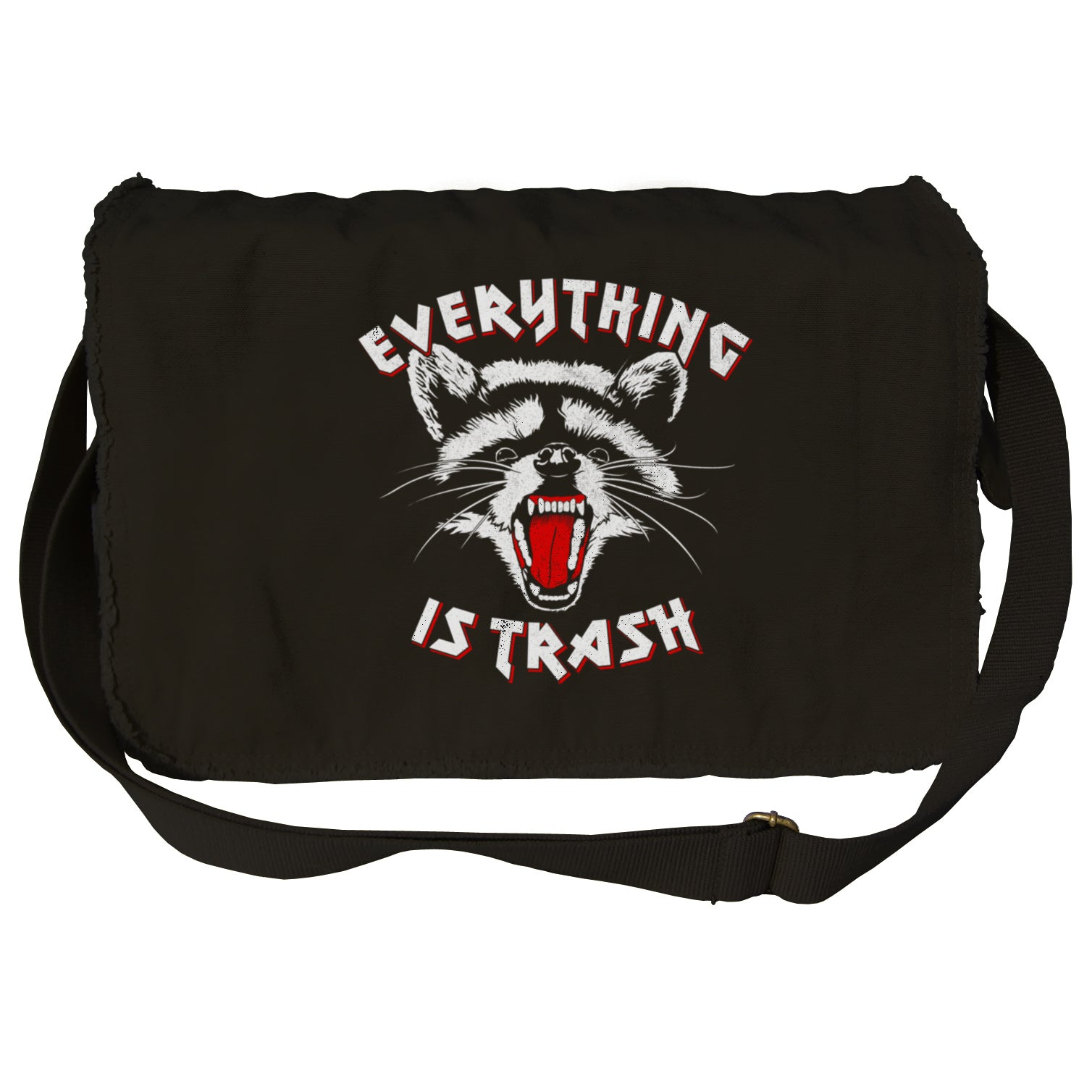 Everything is Trash Raccoon Messenger Bag