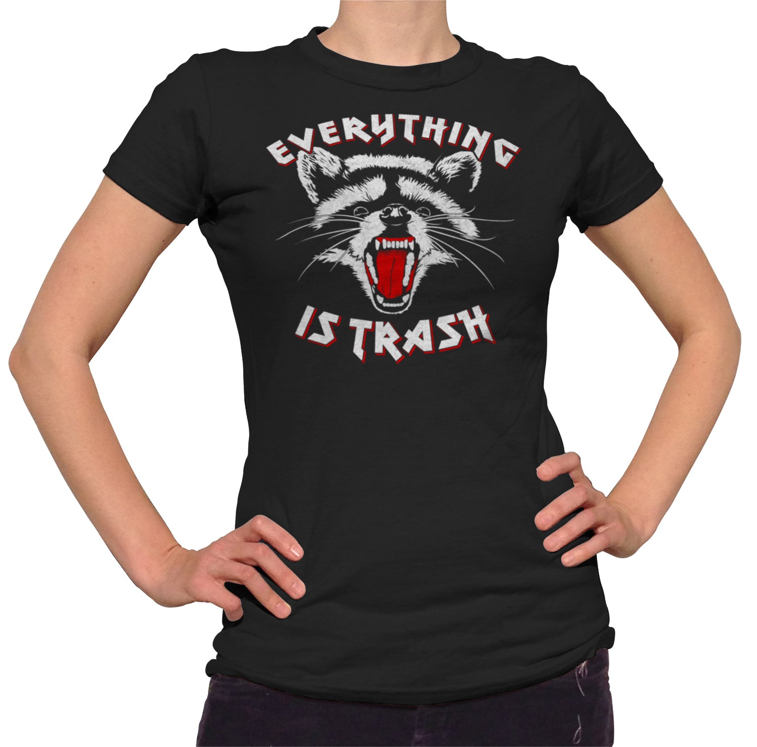 Women's Everything is Trash Raccoon T-Shirt