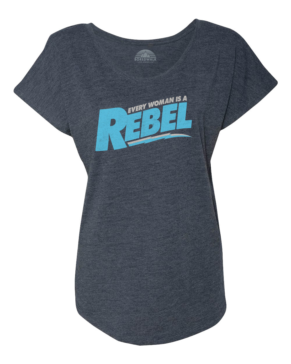 Women's Every Woman is a Rebel Scoop Neck T-Shirt