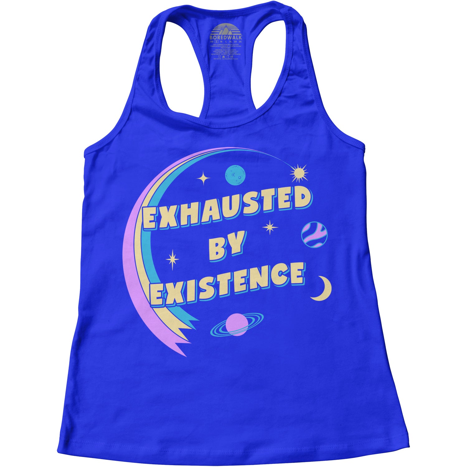 Women's Exhausted By Existence Racerback Tank Top