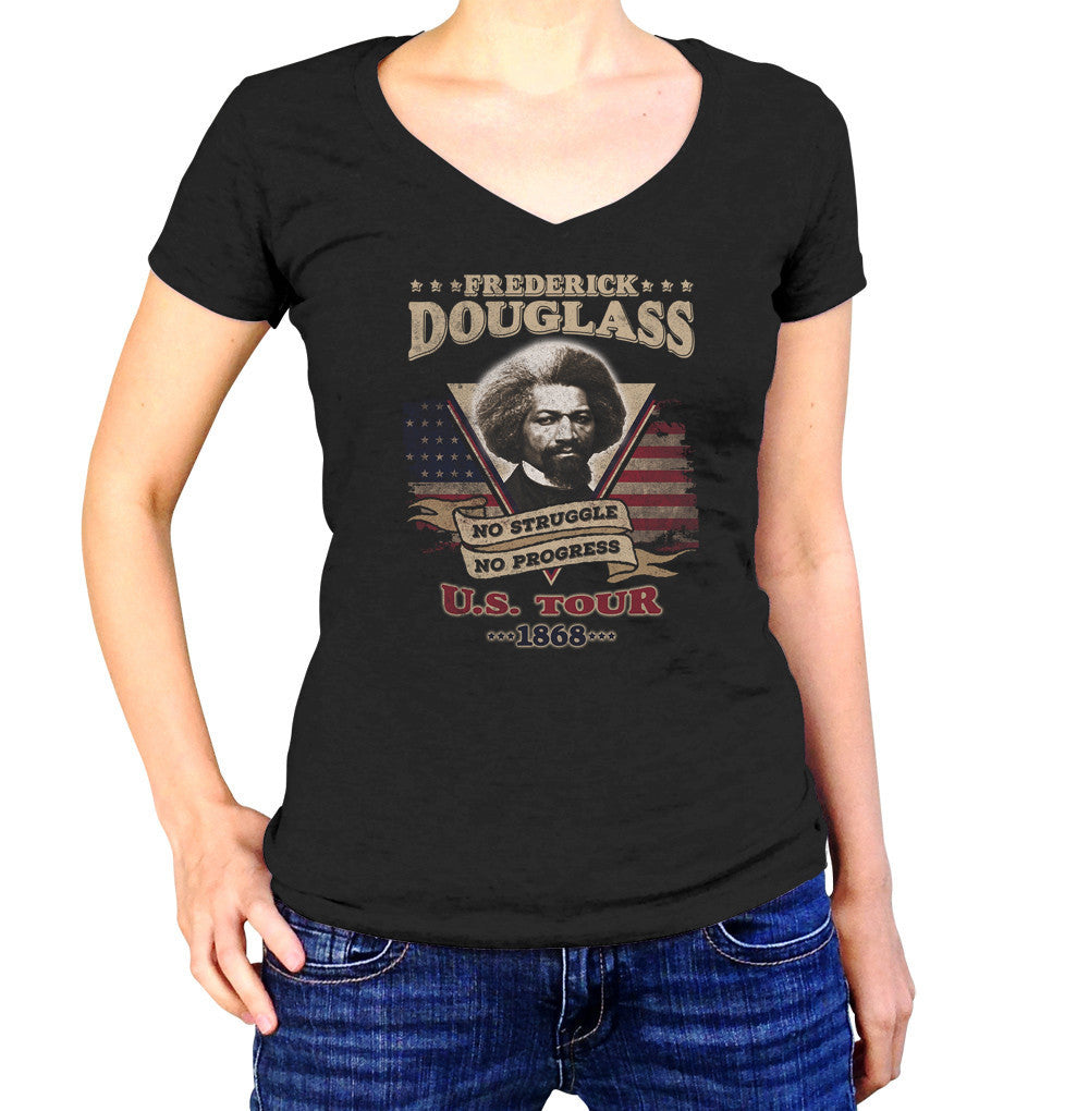 Women's Frederick Douglass USA Tour Vneck T-Shirt