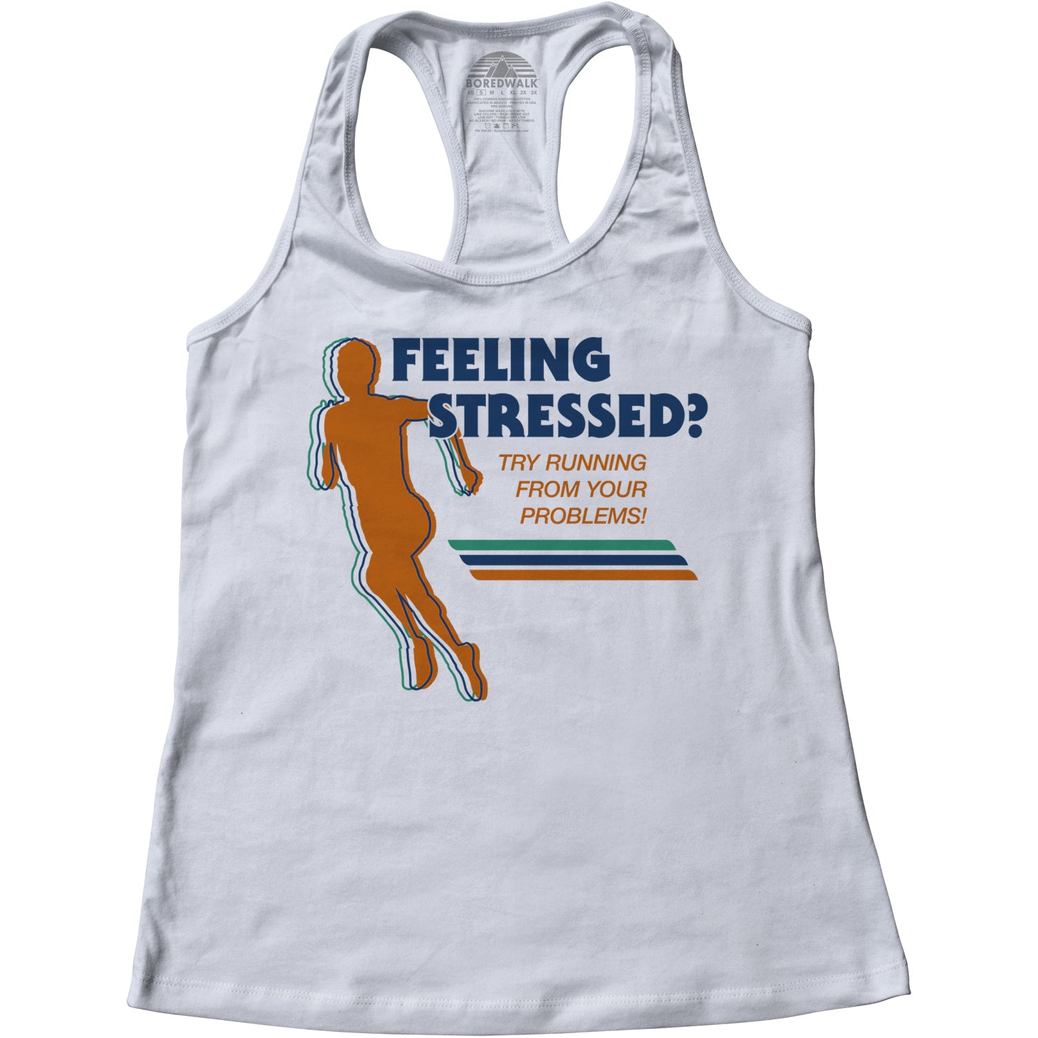 Women's Feeling Stressed? Try Running from Your Problems Racerback Tank Top