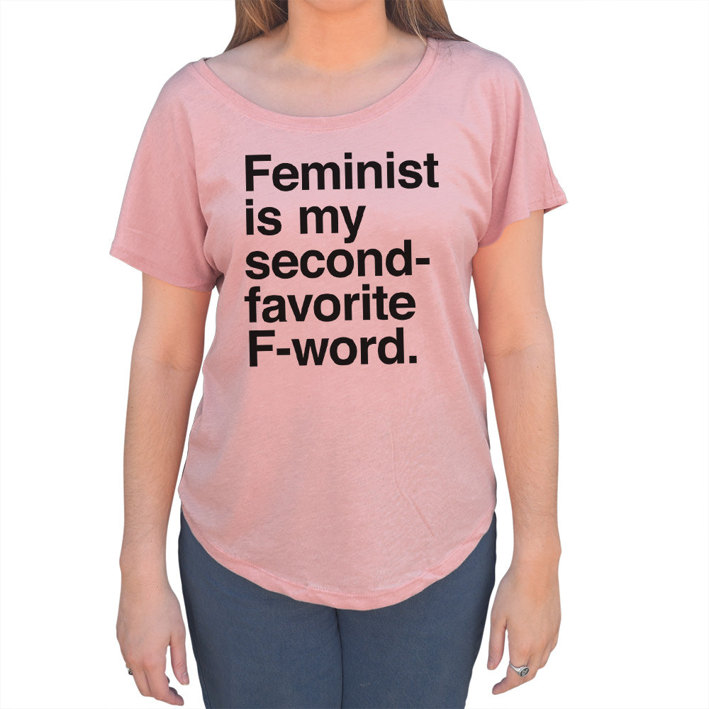 Women's Feminist is My Second Favorite F Word Scoop Neck T-Shirt