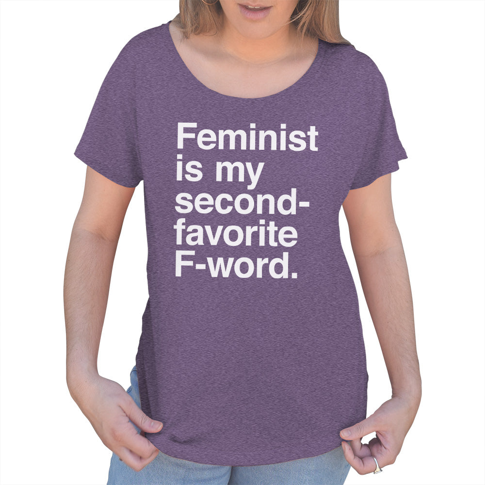 Women's is My Second Favorite F Word Scoop T-Shirt - Boredwalk