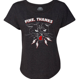 Women's Fine Thanks Scoop Neck T-Shirt