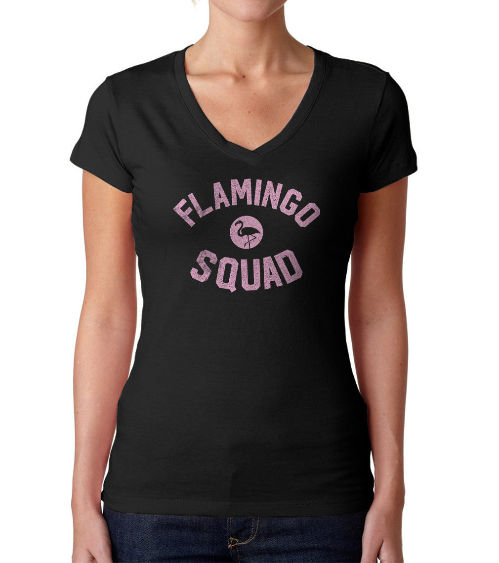 Women's Flamingo Squad Vneck T-Shirt