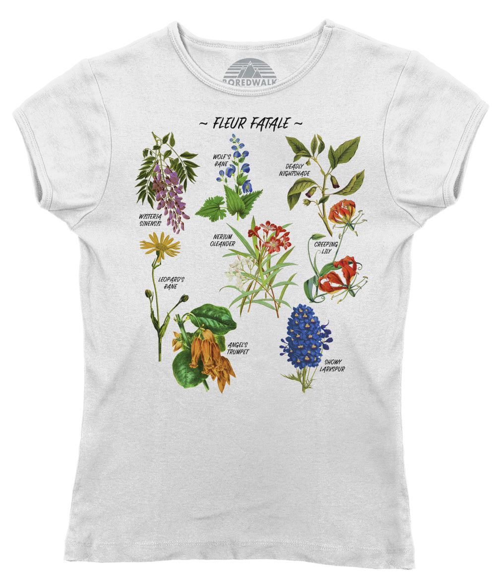 Women's Fleur Fatale Toxic Botanical Chart T-Shirt