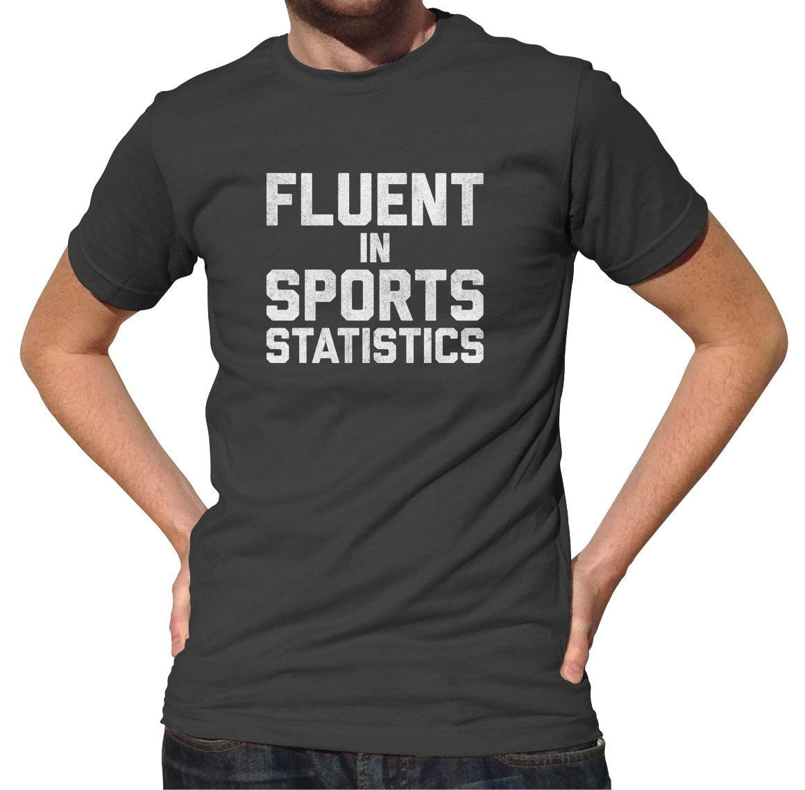 Men's Fluent in Sports Statistics T-Shirt