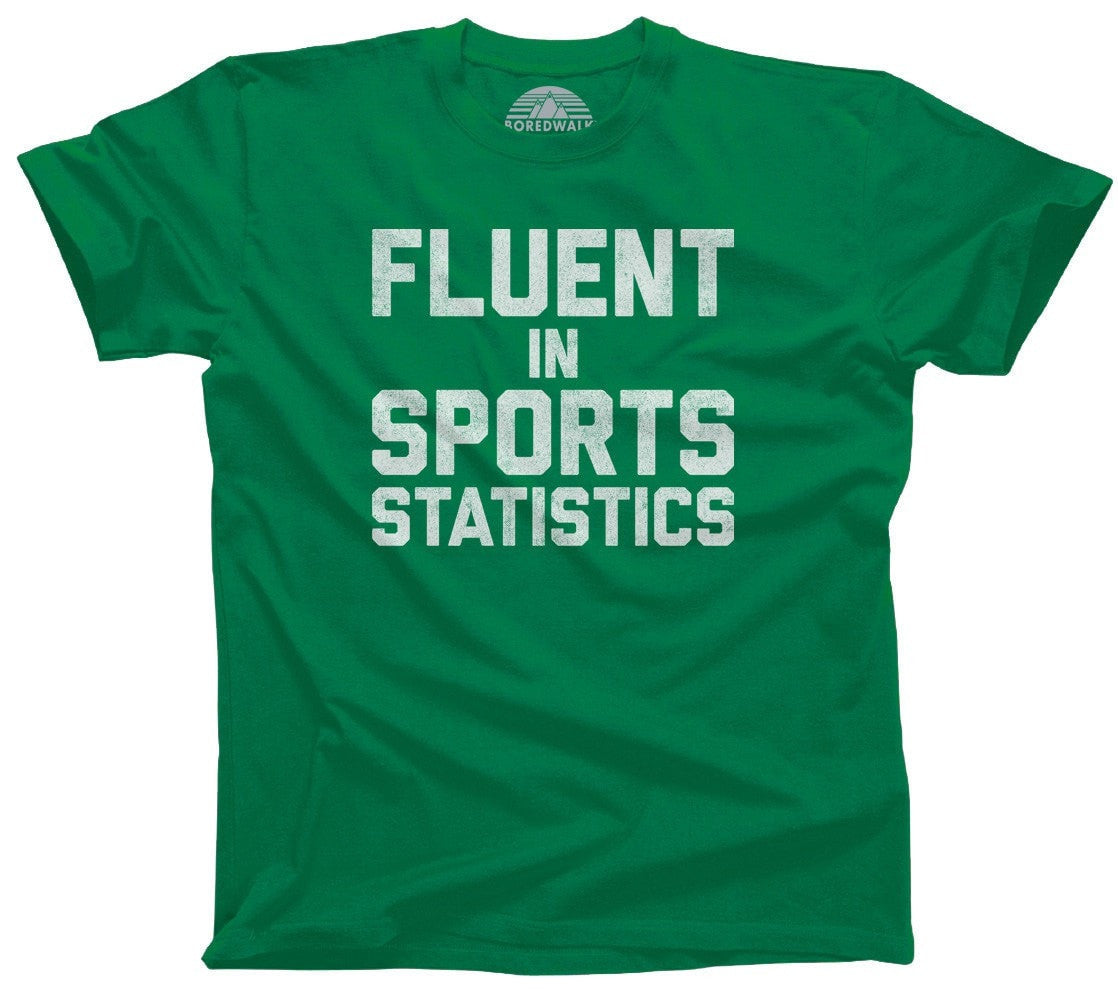 Men's Fluent in Sports Statistics T-Shirt