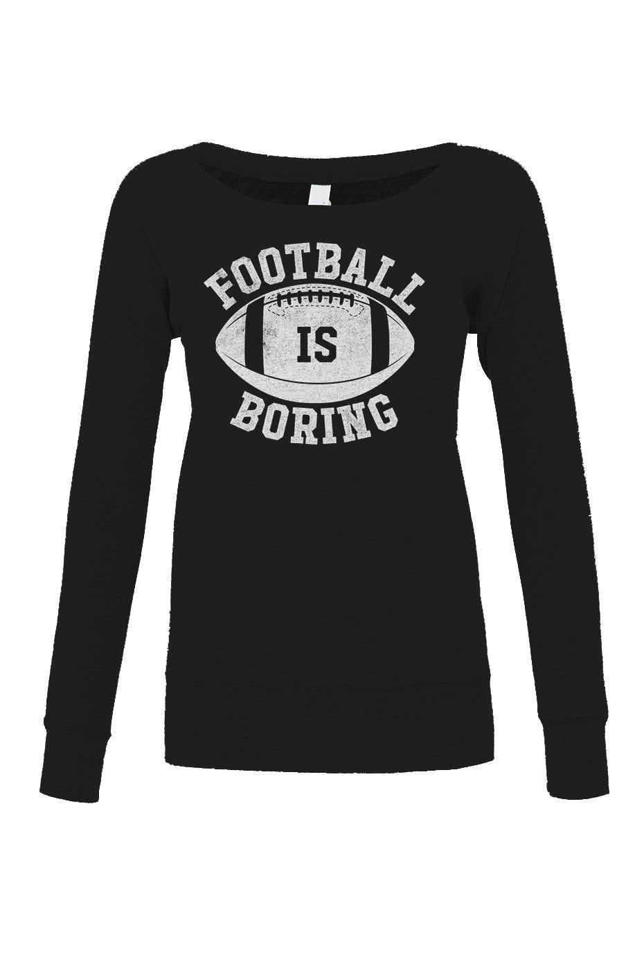 Women's Football is Boring Scoop Neck Fleece - Anti Football Shirt