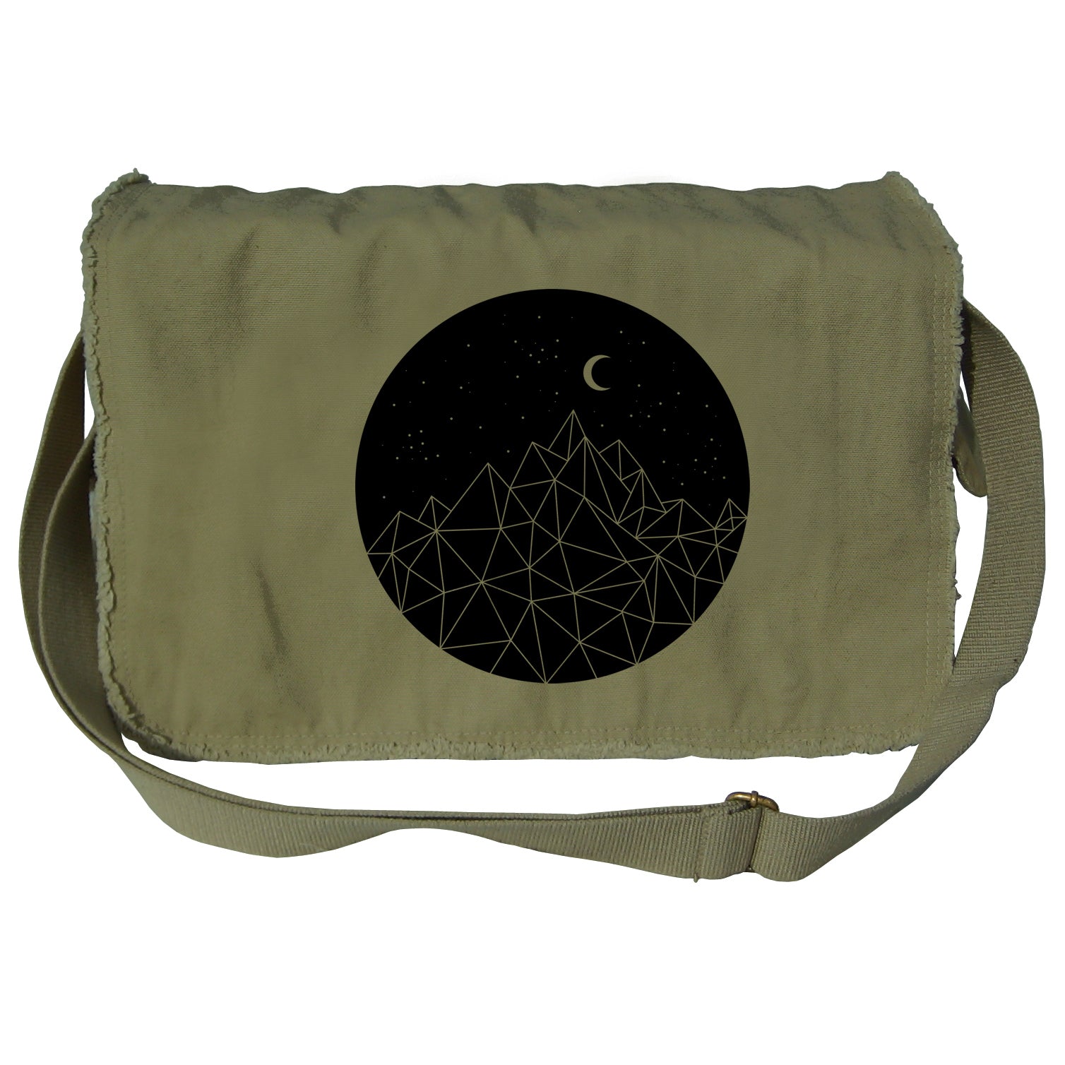 Geometric Night Messenger Bag