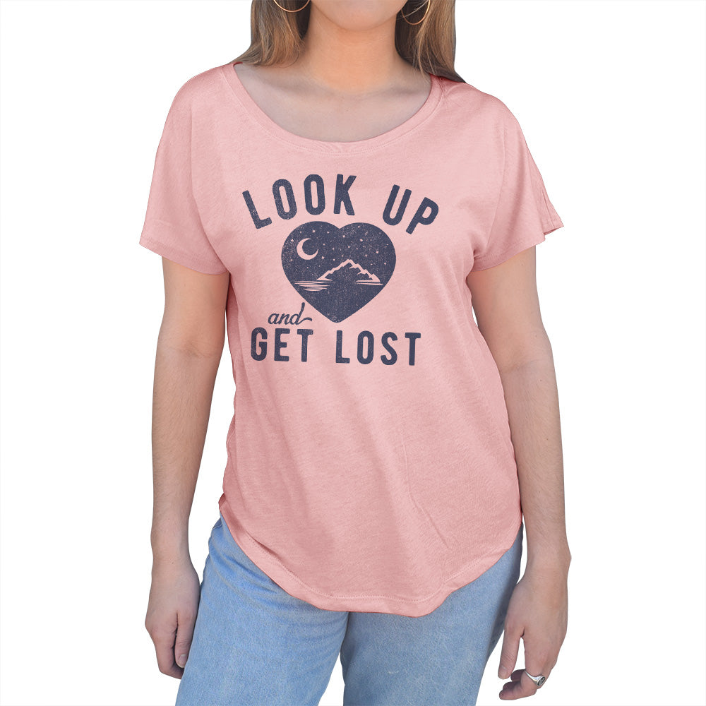 Women's Look Up and Get Lost Scoop Neck T-Shirt