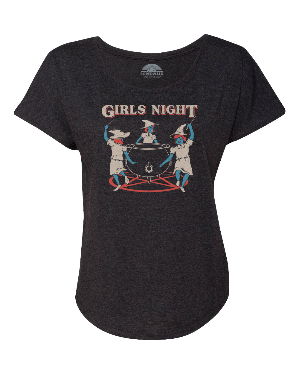 Women's Girls Night Witches Scoop Neck T-Shirt