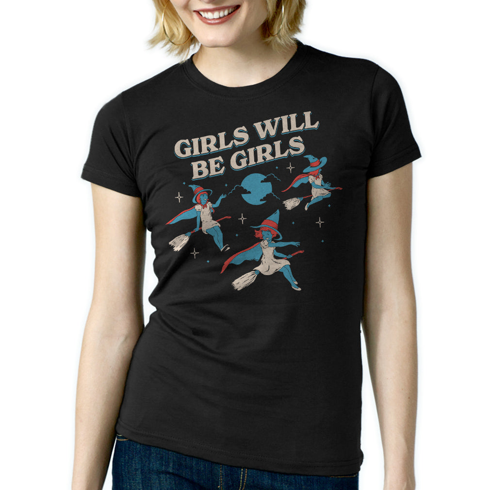 Women's Girls Will Be Girls Witch T-Shirt