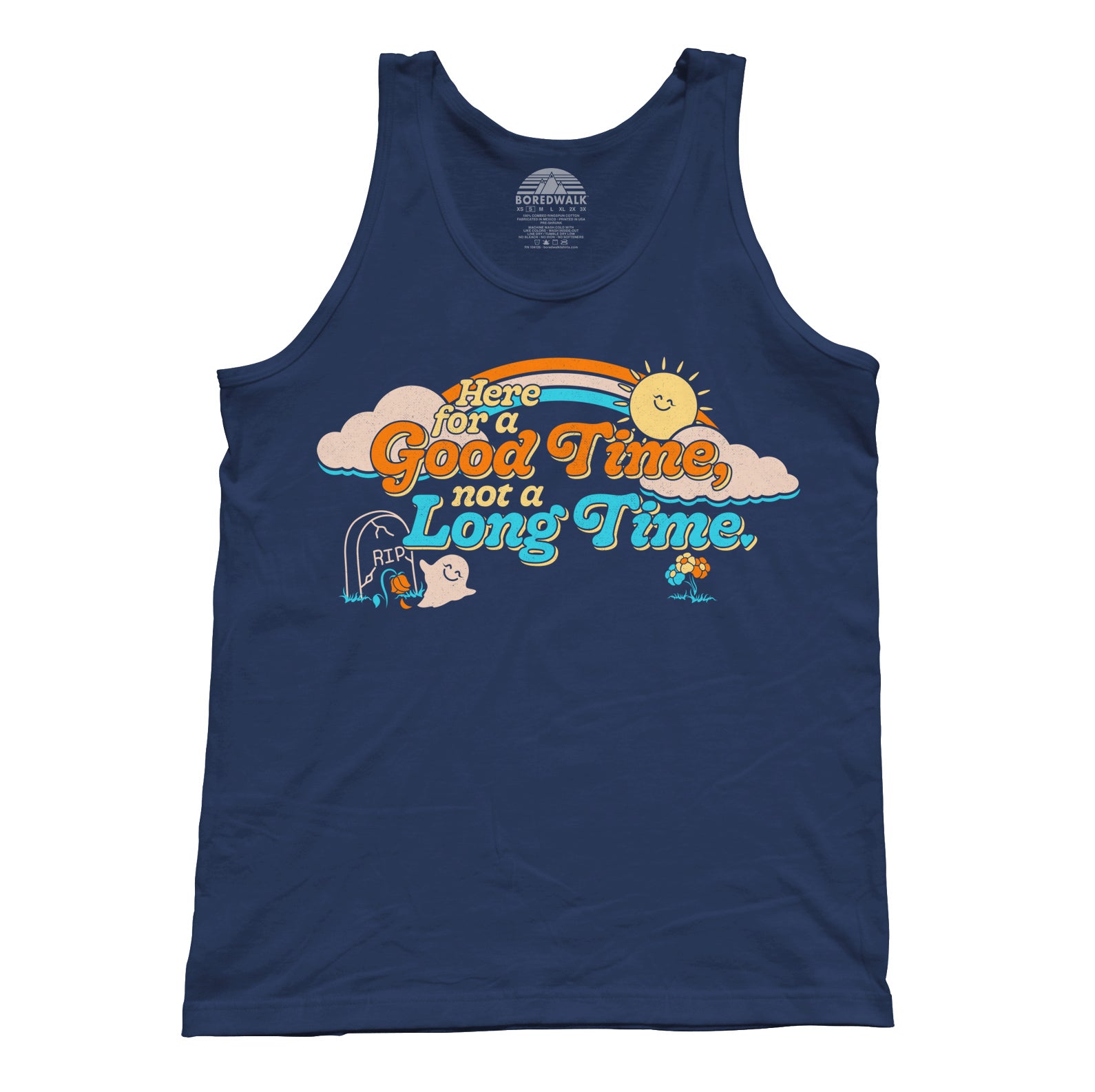 Unisex Here for a Good Time Not a Long Time Tank Top