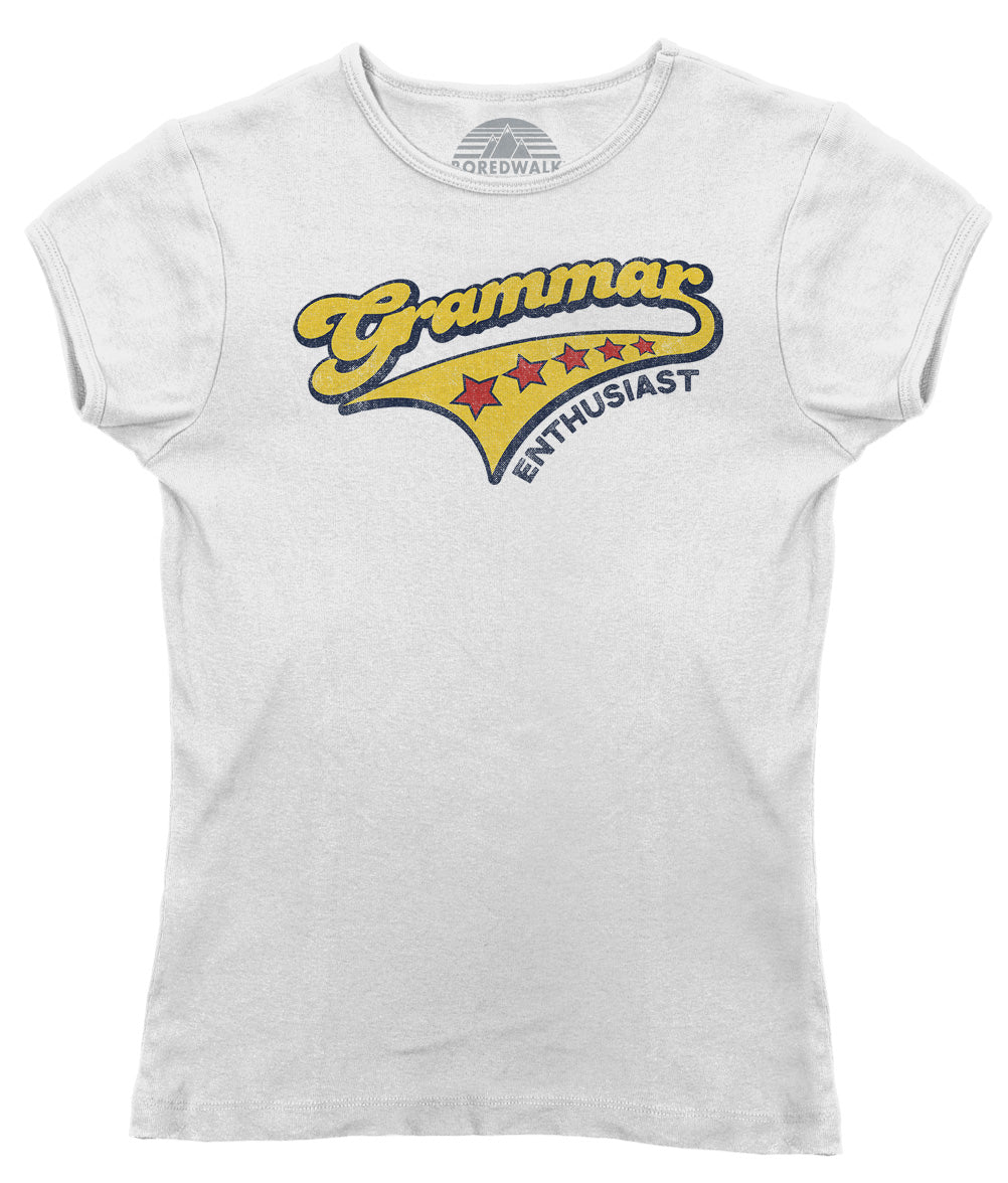 Women's Grammar Enthusiast T-Shirt - Funny Grammar Shirt