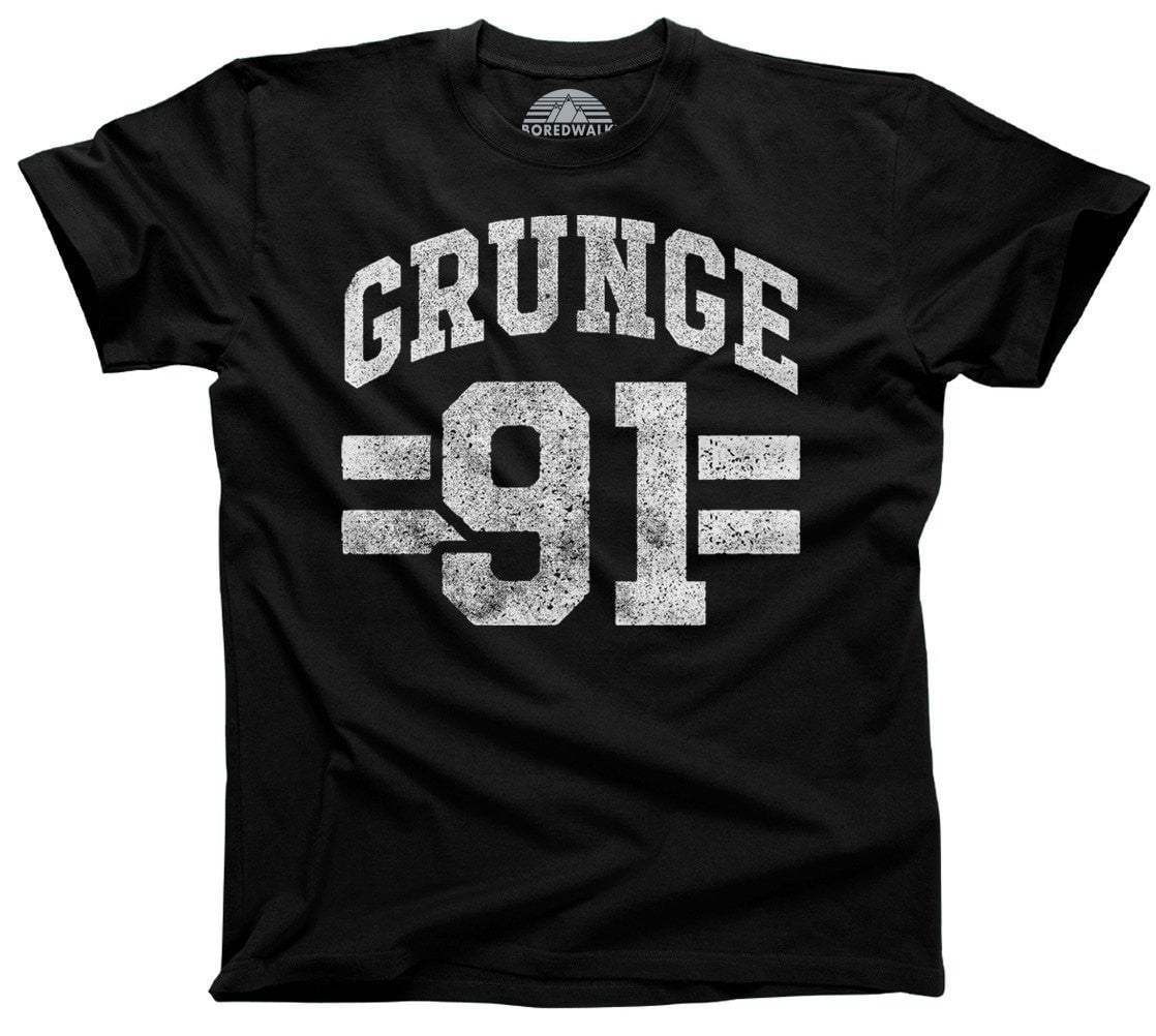 Men's Grunge 91 T-Shirt Alternative 90s Music Punk Grunge Rock and Roll