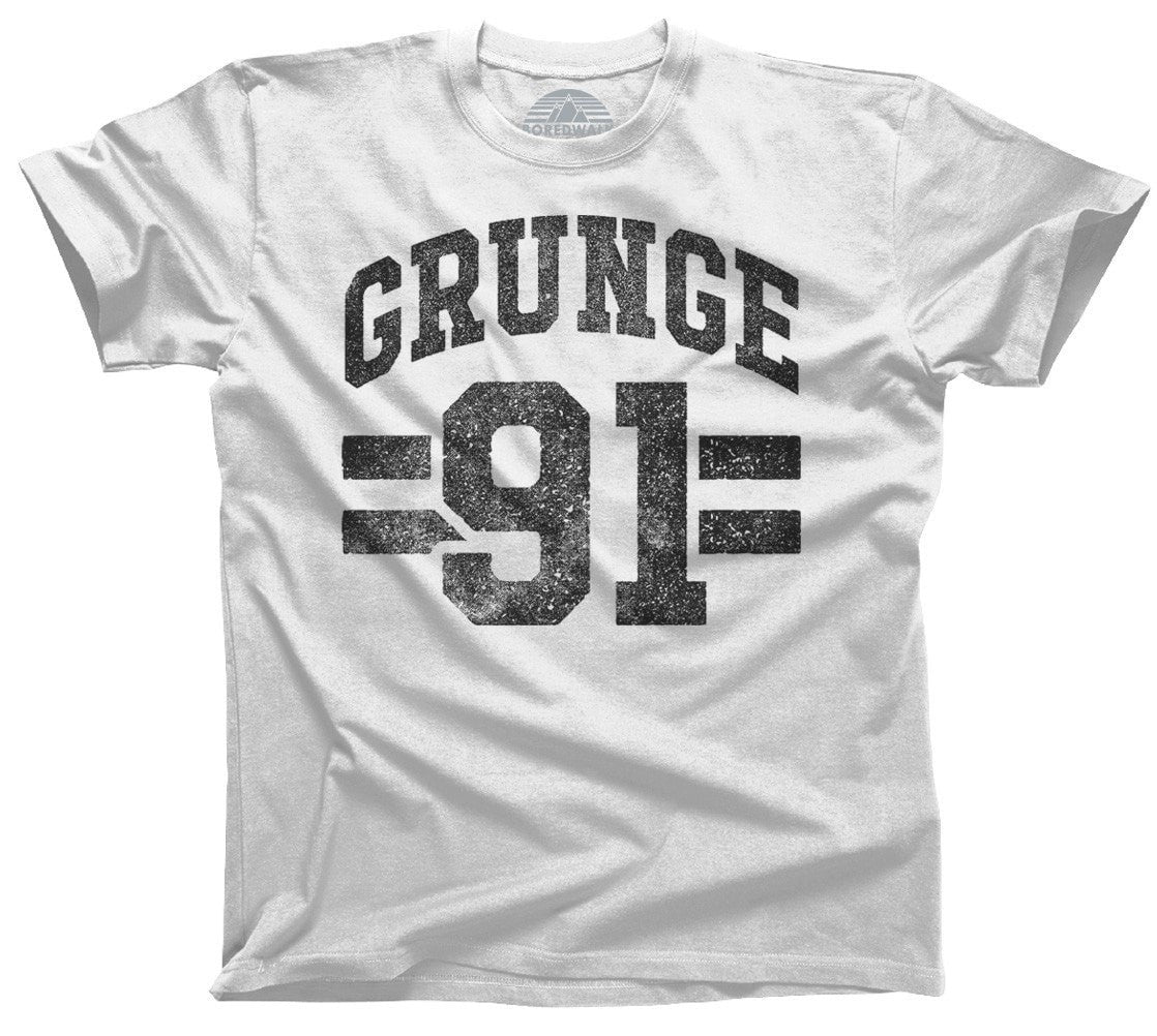 Men's Grunge 91 T-Shirt Alternative 90s Music Punk Grunge Rock and Roll