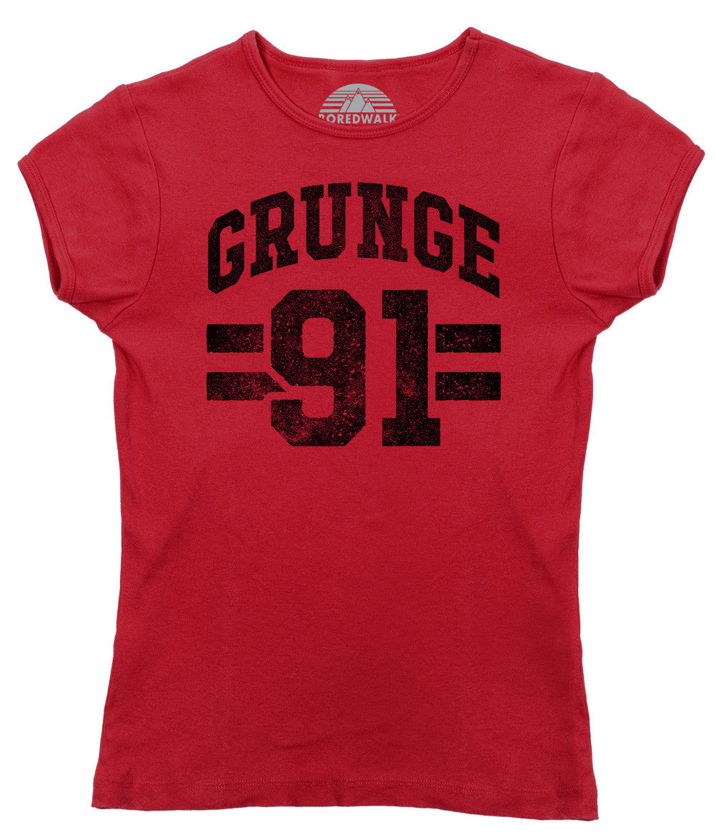 Women's Grunge 91 T-Shirt - Alternative 90s Music Punk Grunge Rock and Roll