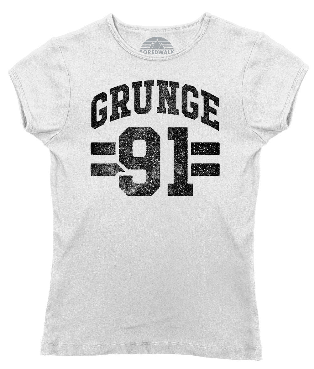 Women's Grunge 91 T-Shirt - Alternative 90s Music Punk Grunge Rock and Roll