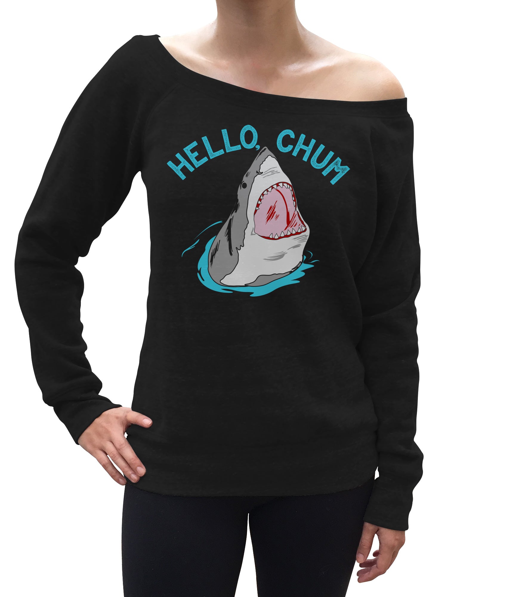 Women's Hello Chum Shark Scoop Neck Fleece