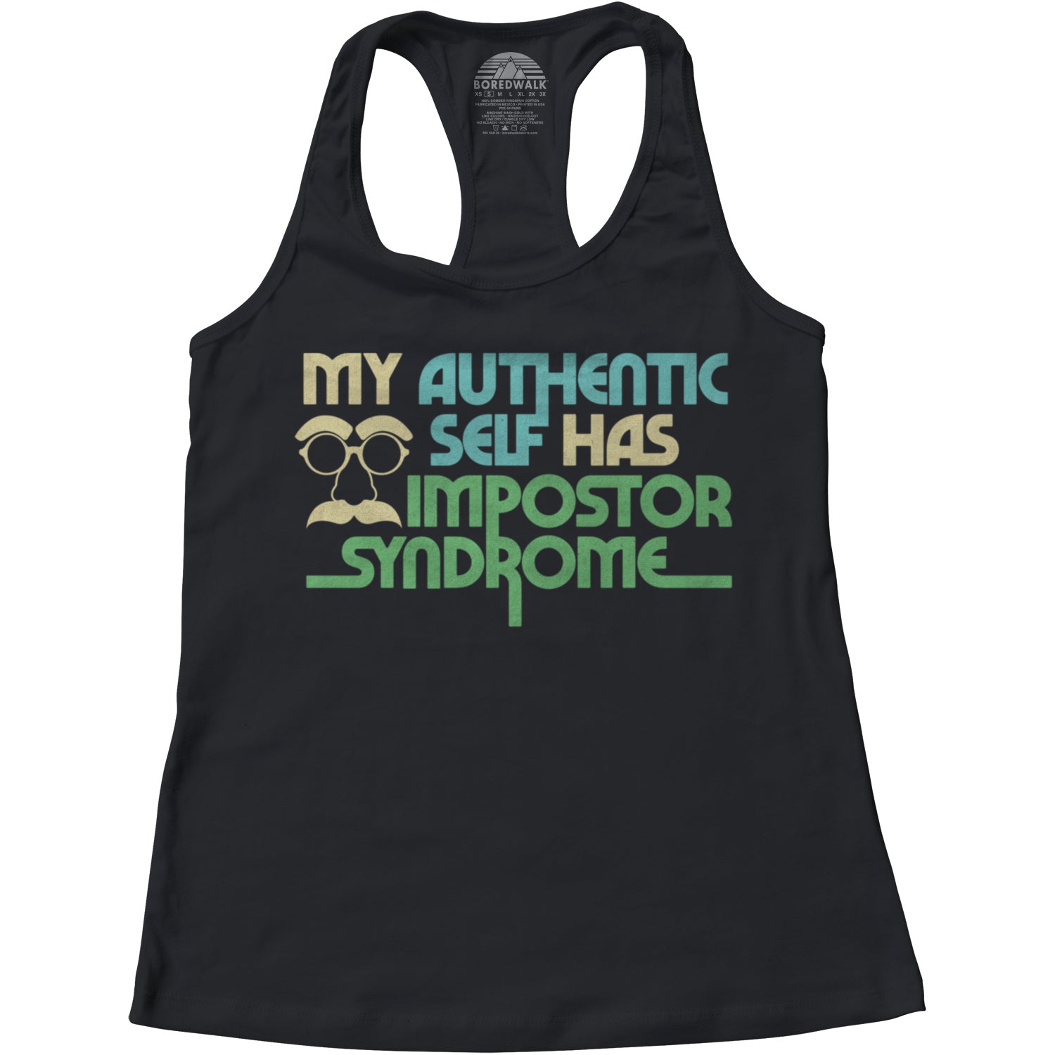 Women's My Authentic Self Has Impostor Syndrome Racerback Tank Top