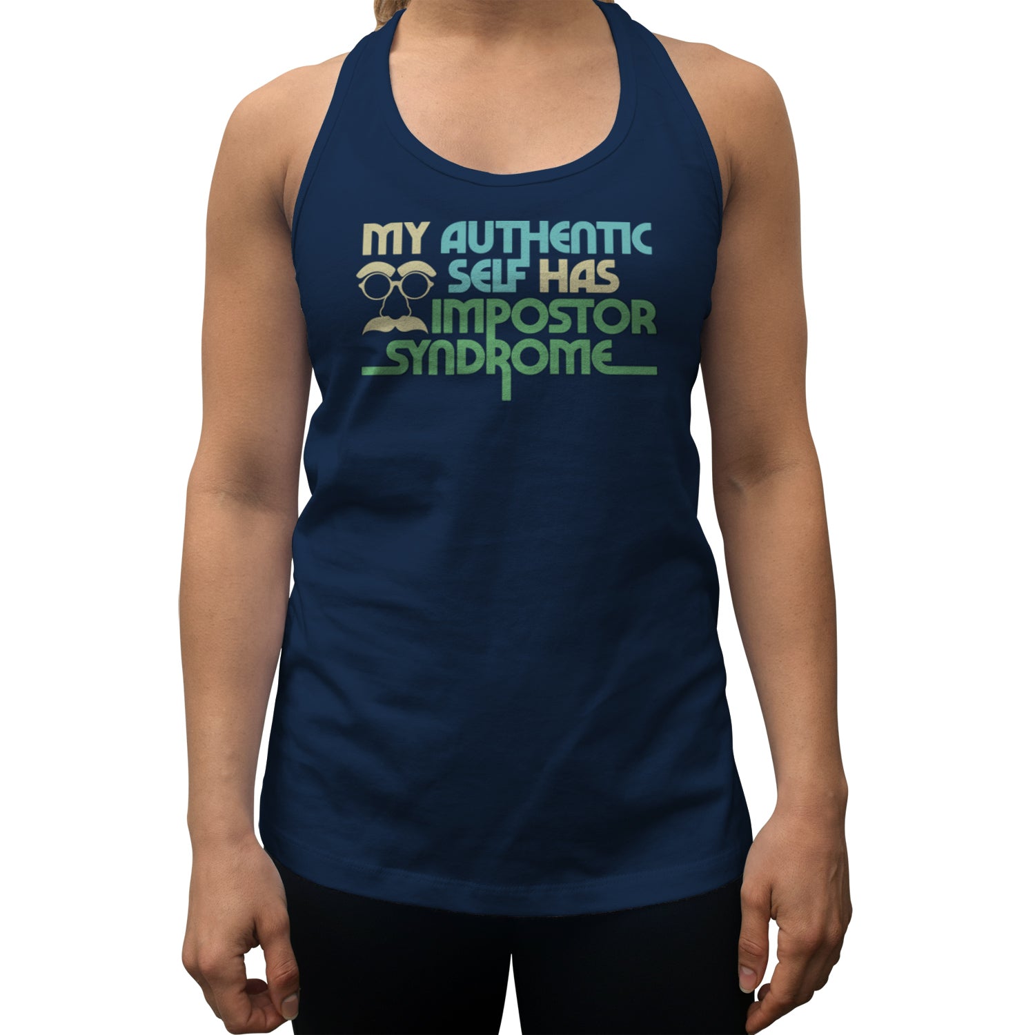 Women's My Authentic Self Has Impostor Syndrome Racerback Tank Top