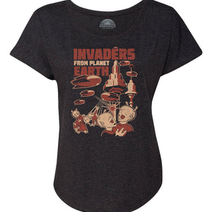 Women's Invaders From Earth Scoop Neck T-Shirt