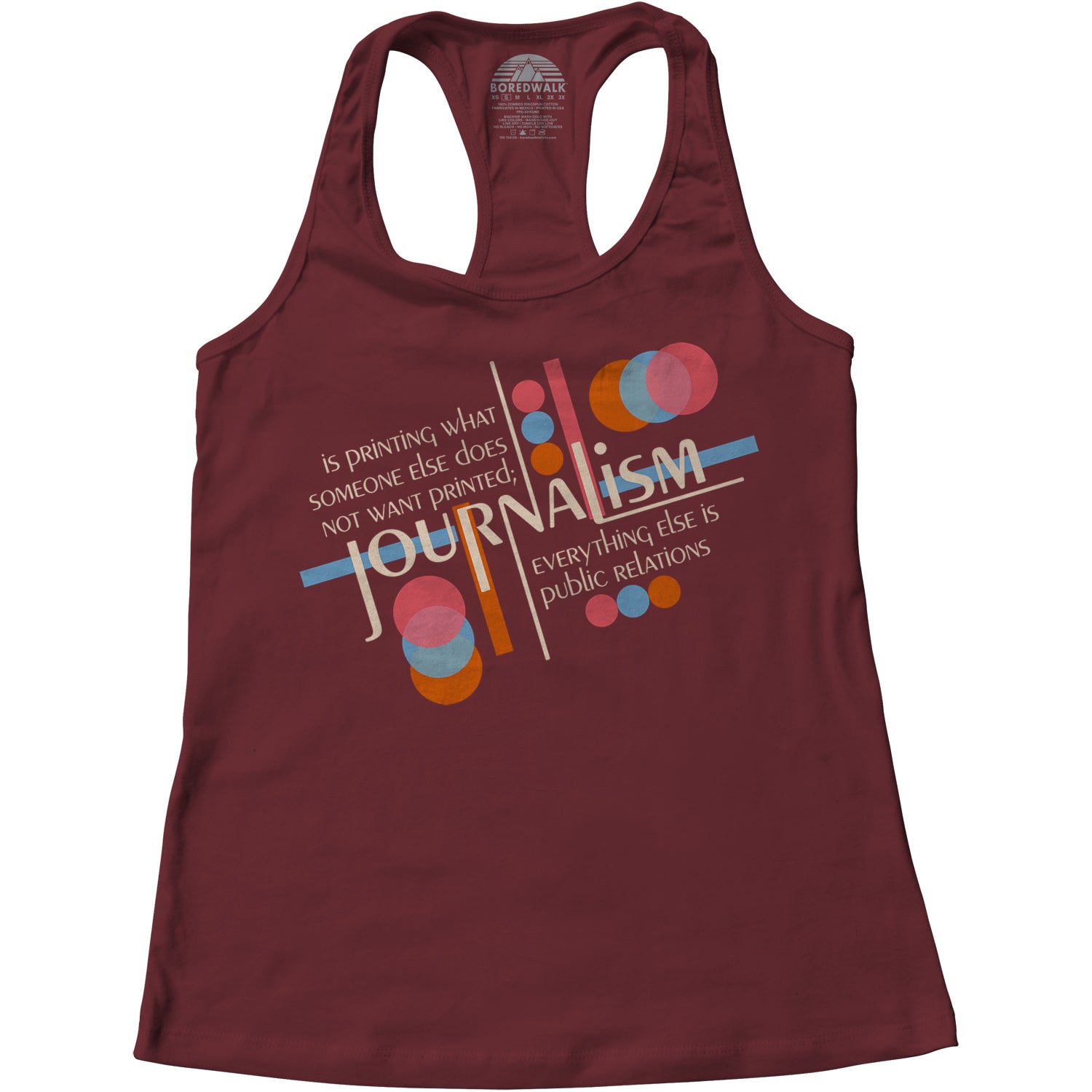 Women's Journalism is Printing What Someone Does Not Want Printed Racerback Tank Top