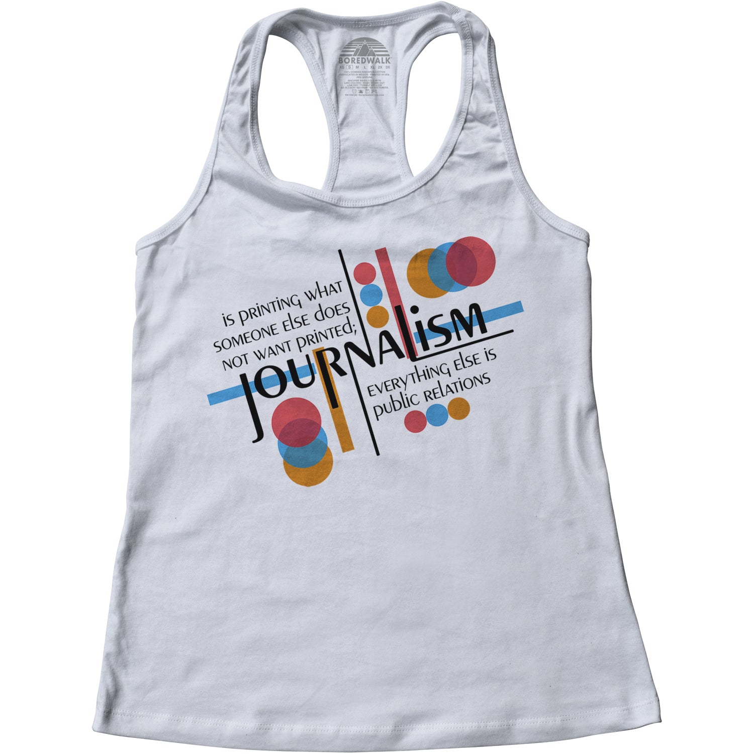 Women's Journalism is Printing What Someone Does Not Want Printed Racerback Tank Top