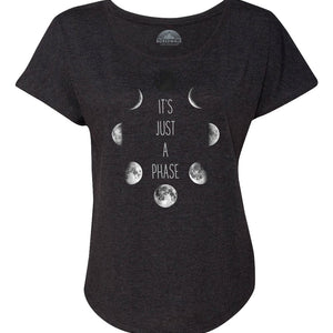 Women's It's Just a Phase Moon Scoop Neck T-Shirt