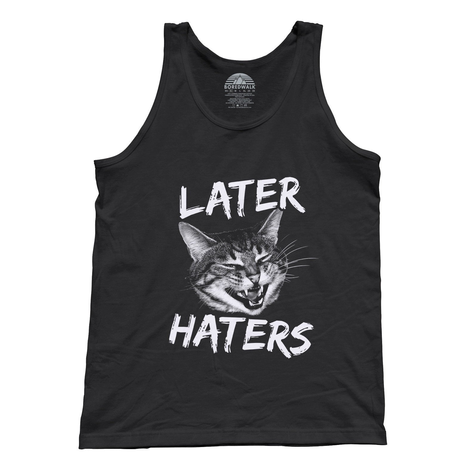 Unisex Later Haters Tank Top Funny Cat Shirt