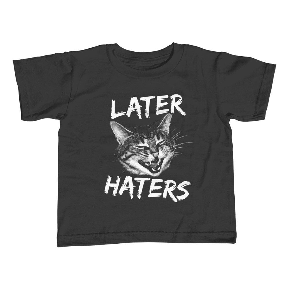 Boy's Later Haters T-Shirt Funny Cat TShirt