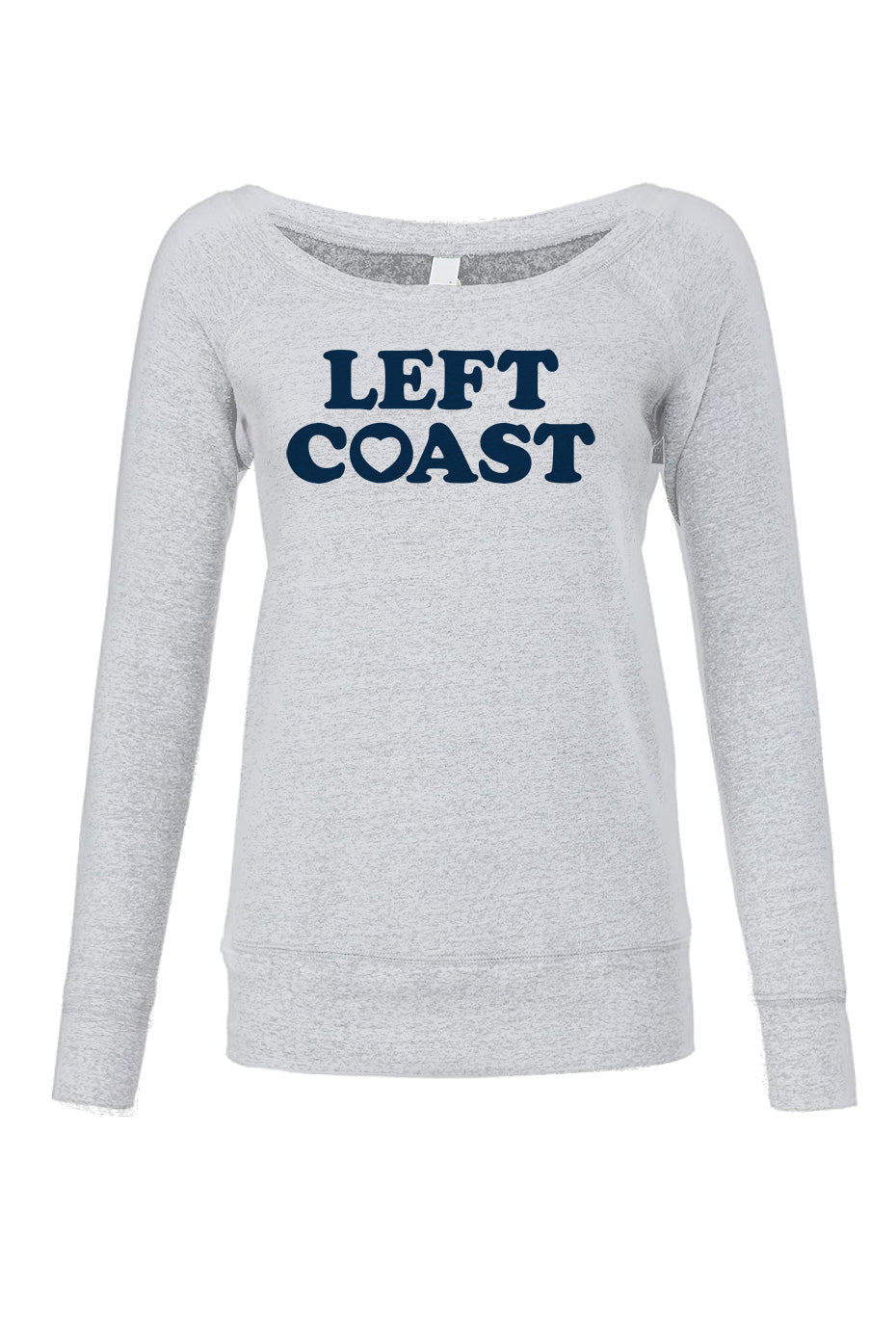 Women's Left Coast Scoop Neck Fleece - California Oregon Washingon West Coast