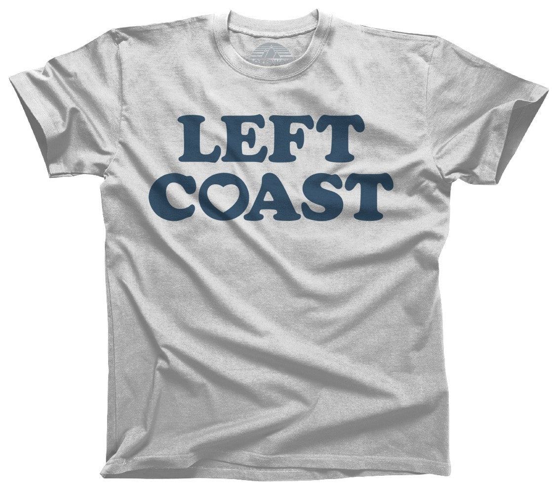 Men's Left Coast T-Shirt California Oregon Washingon West Coast