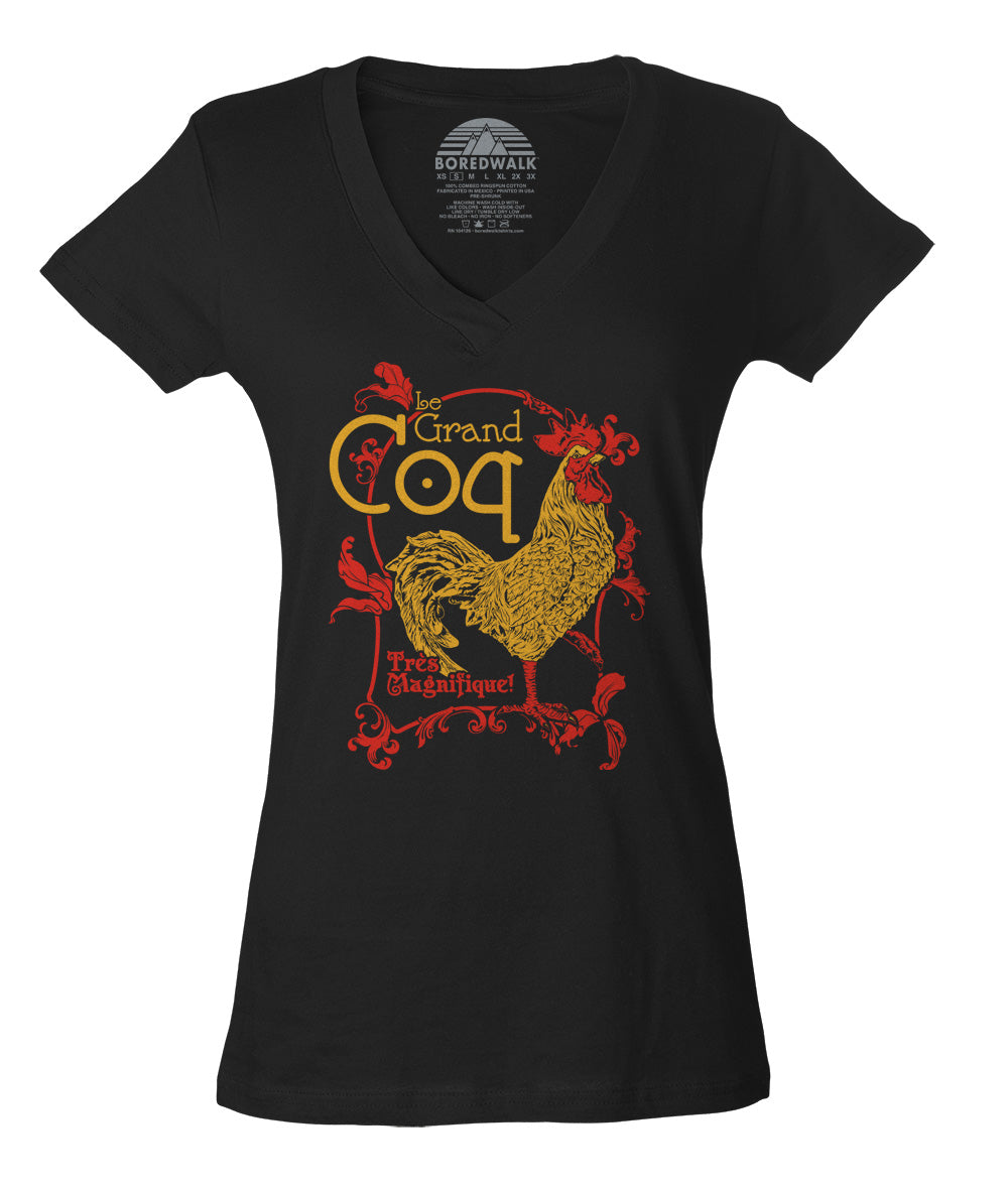 Women's Le Grand Coq Vneck T-Shirt - By Ex-Boyfriend