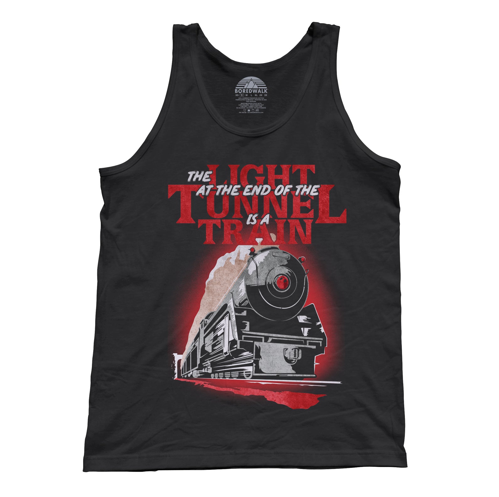 Unisex The Light at The End of The Tunnel is a Train Tank Top