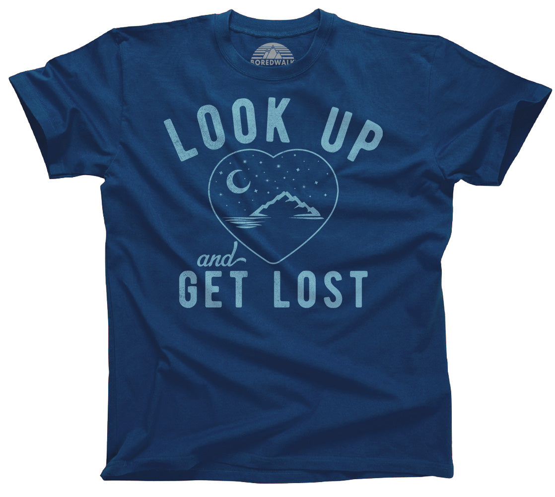 Men's Look Up and Get Lost T-Shirt - Astronomy Shirt