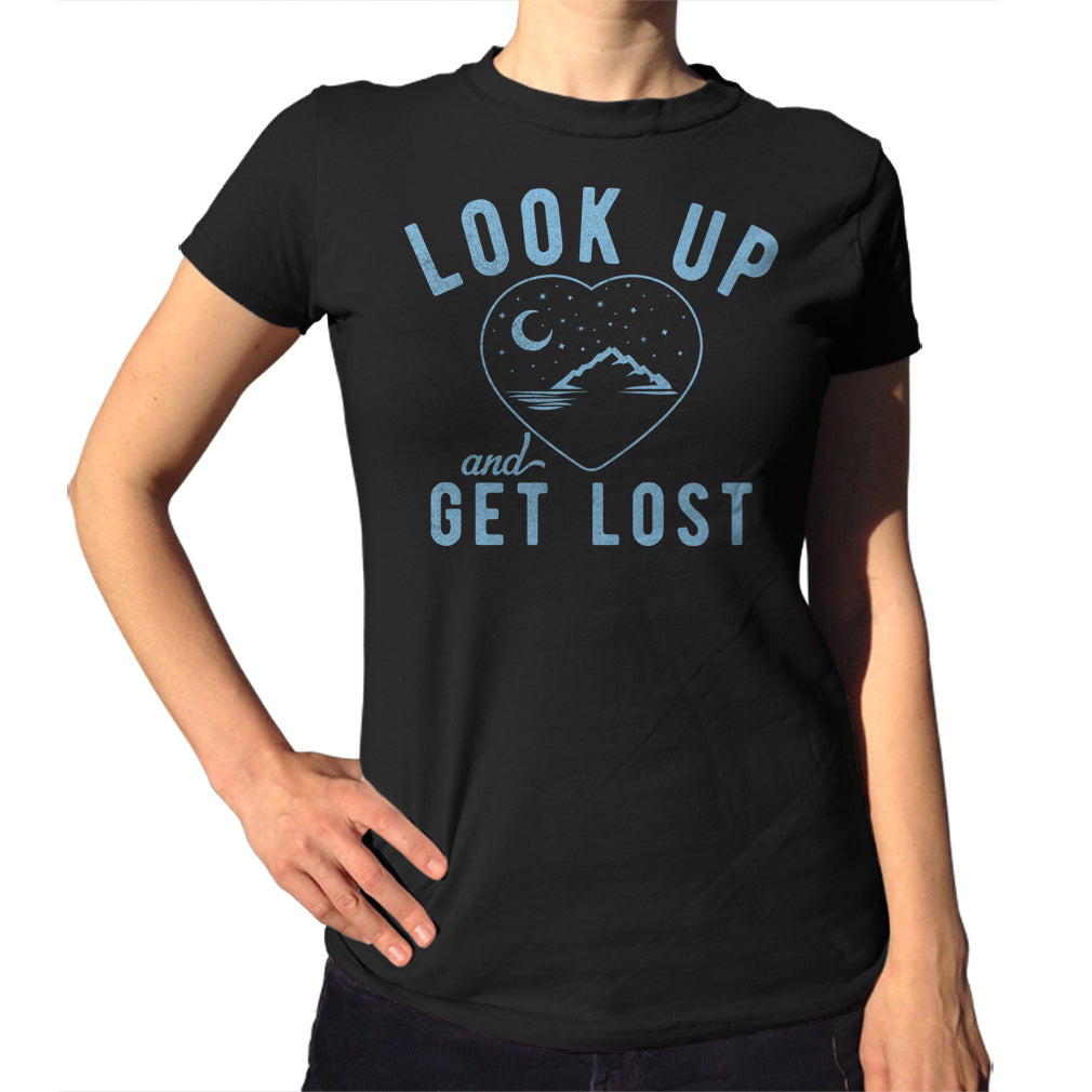 Women's Look Up and Get Lost T-Shirt - Astronomy Shirt