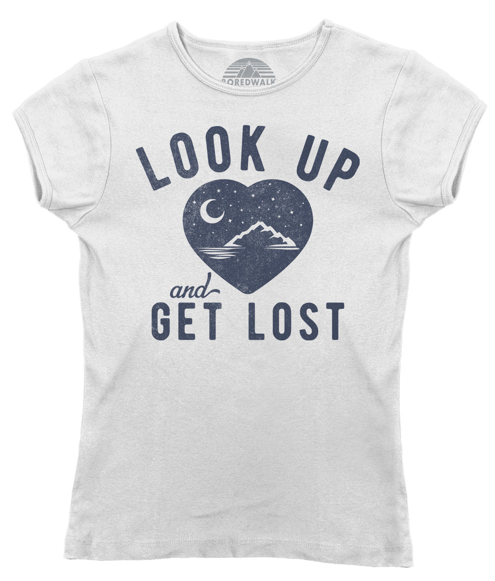 Women's Look Up and Get Lost T-Shirt - Astronomy Shirt