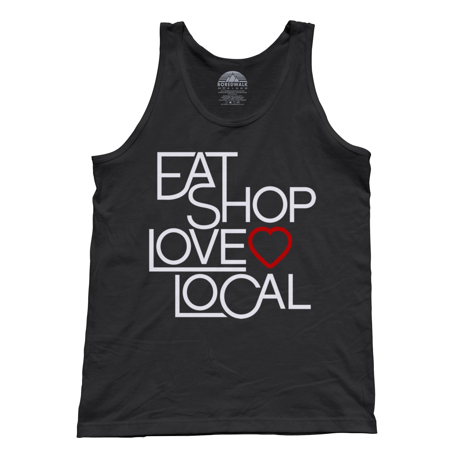 Unisex Love Shop Eat Local Tank Top