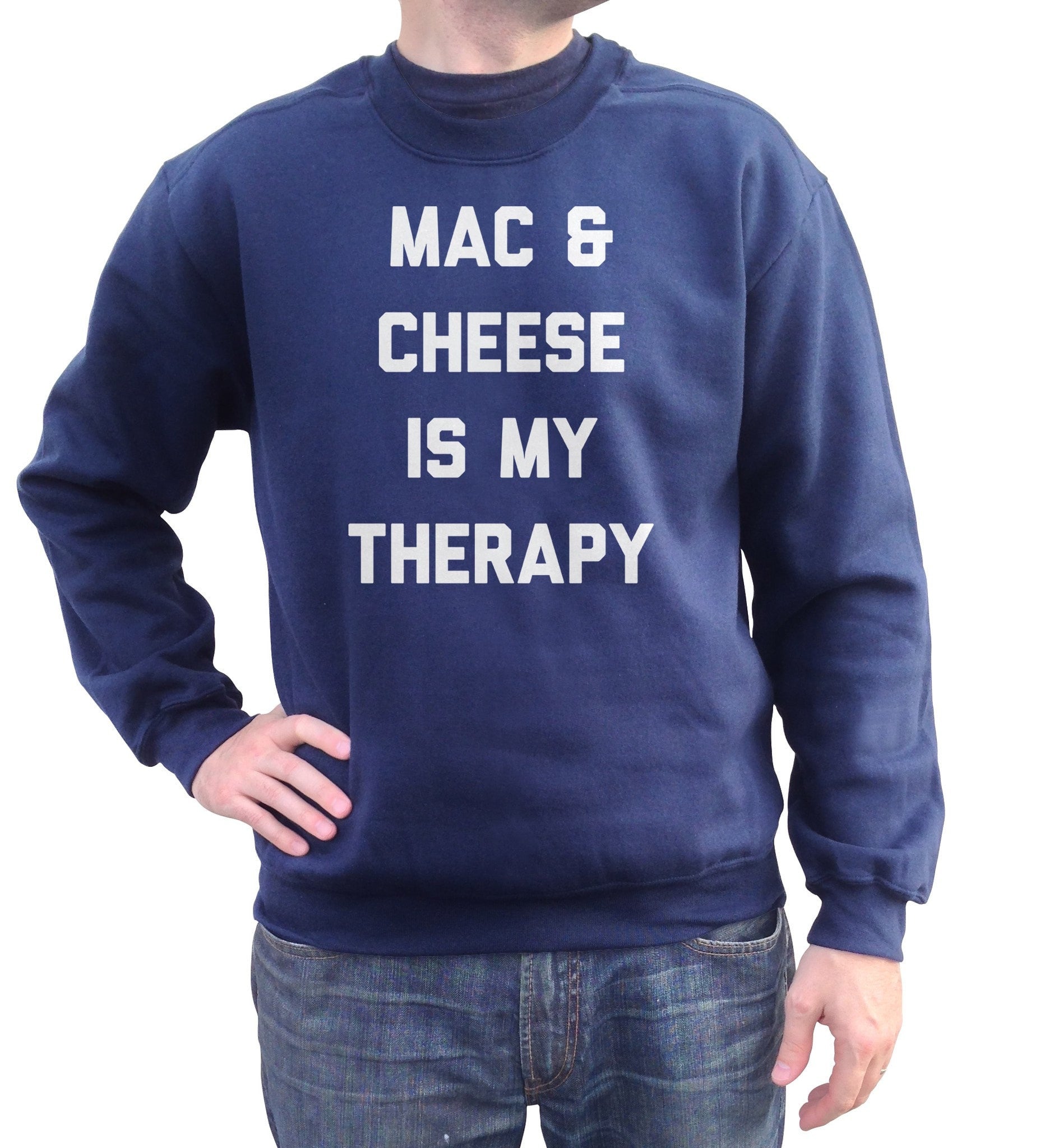Unisex Mac and Cheese Is My Therapy Sweatshirt