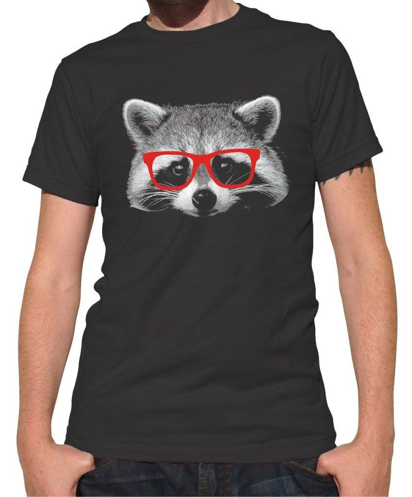 Men's Raccoon With Glasses T-Shirt