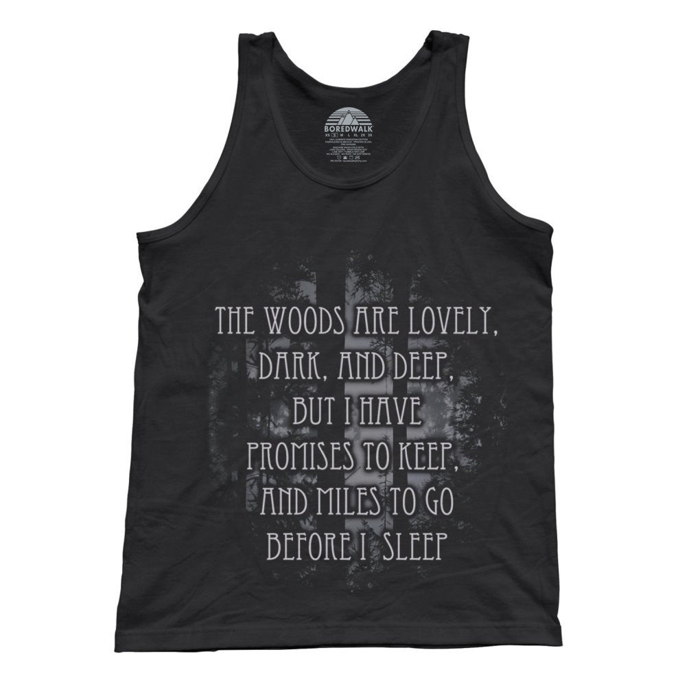 Unisex Stopping By Woods On A Snowy Evening Robert Frost Tank Top