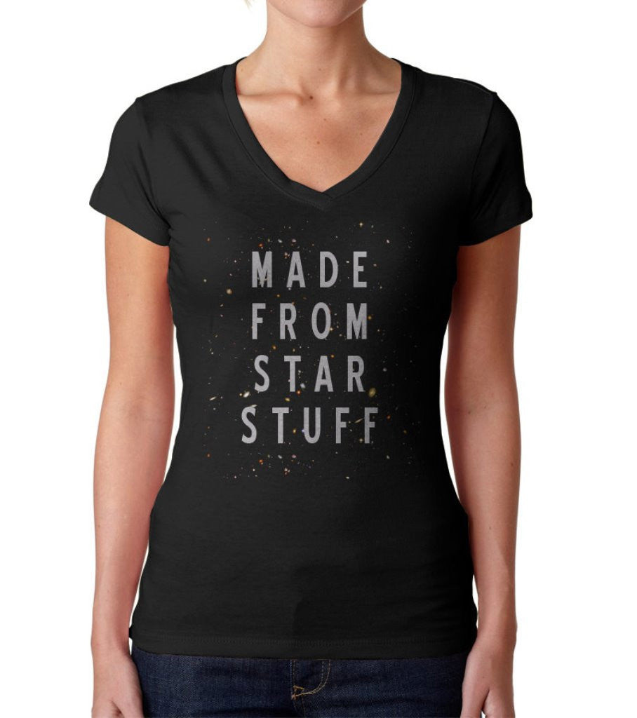 Women's Made From Star Stuff Vneck Astronomy T-Shirt